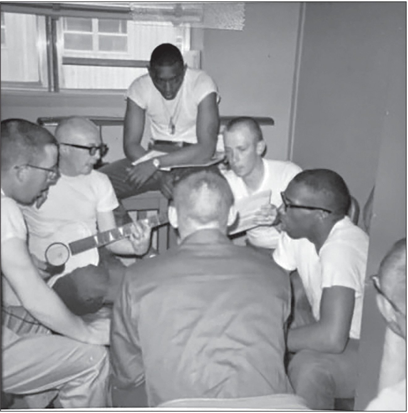 Perry with fellow soldiers, Officer Candidate School at Ft. Eustis, VA