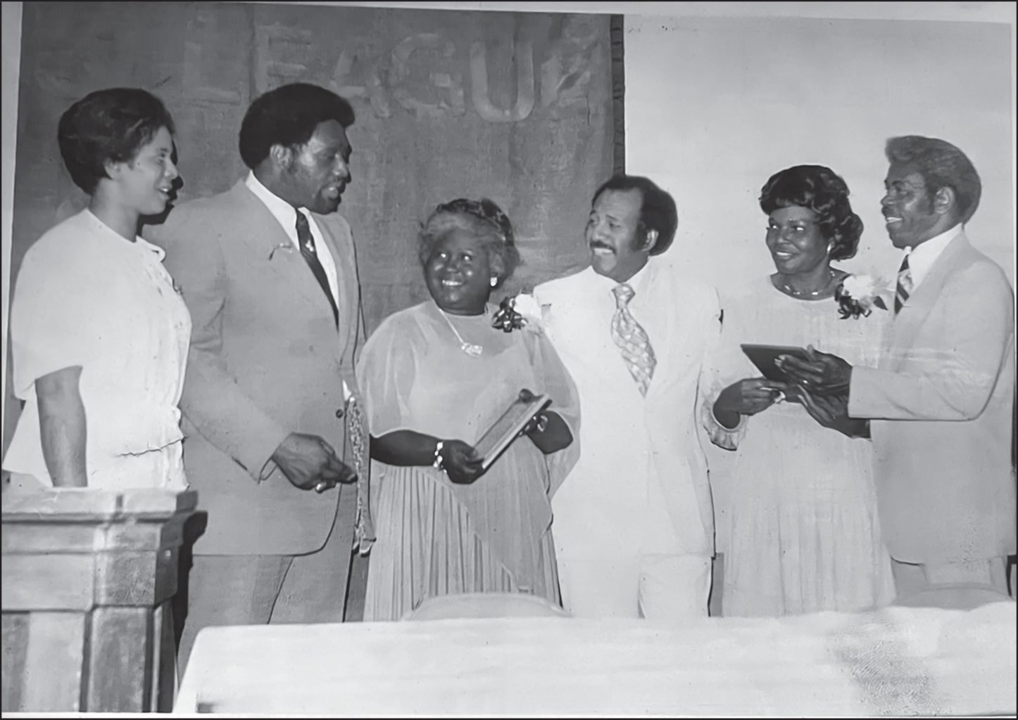 Francis Coleman, James Perry, Ruthia Hester, Alcee Hastings, Dorothy Curry and TH Poole at an NAACP Seminole County Voters League event